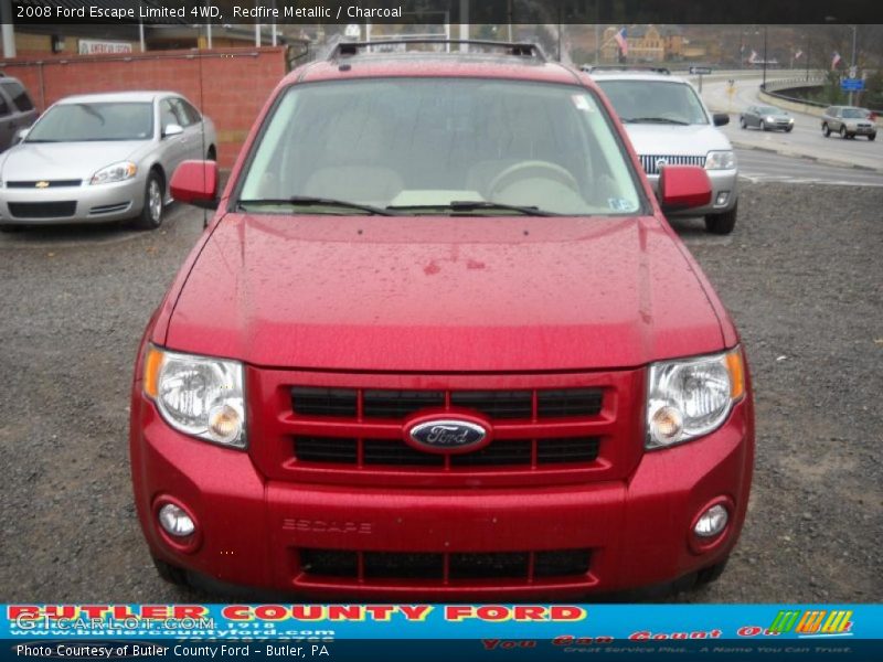 Redfire Metallic / Charcoal 2008 Ford Escape Limited 4WD