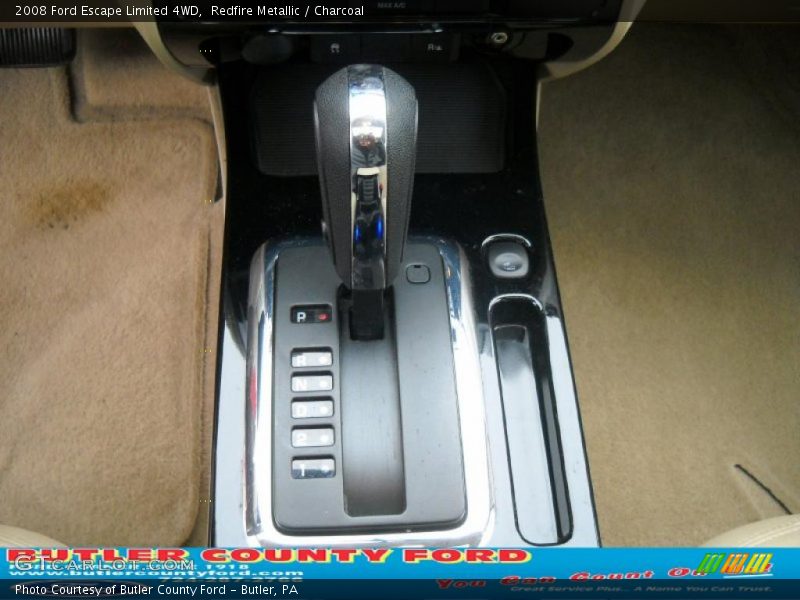 Redfire Metallic / Charcoal 2008 Ford Escape Limited 4WD