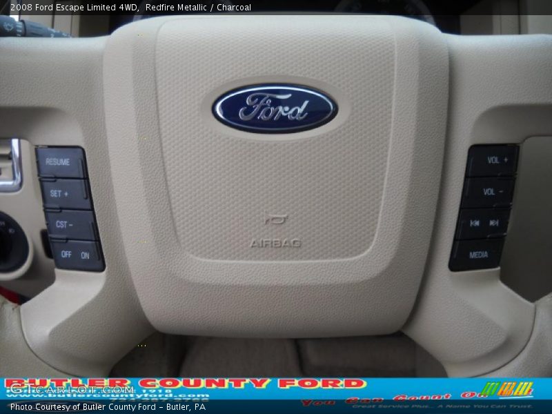 Redfire Metallic / Charcoal 2008 Ford Escape Limited 4WD