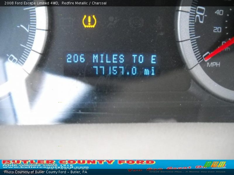 Redfire Metallic / Charcoal 2008 Ford Escape Limited 4WD
