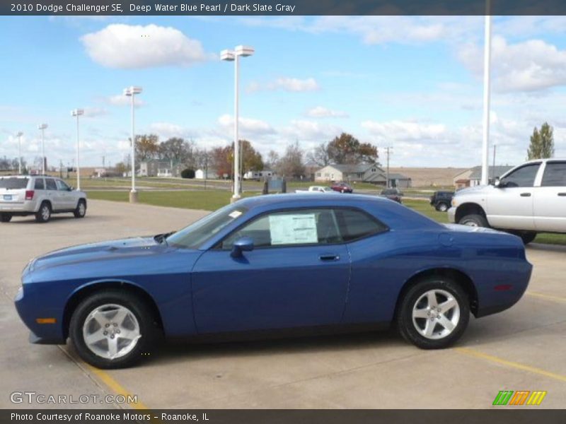 Deep Water Blue Pearl / Dark Slate Gray 2010 Dodge Challenger SE