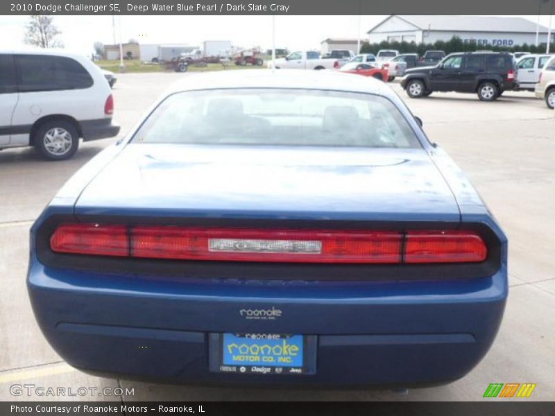 Deep Water Blue Pearl / Dark Slate Gray 2010 Dodge Challenger SE