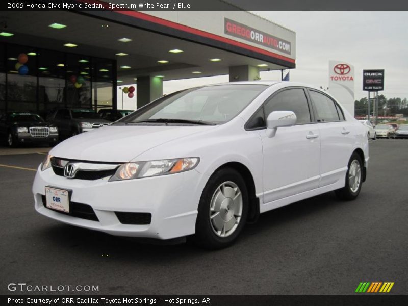 Spectrum White Pearl / Blue 2009 Honda Civic Hybrid Sedan