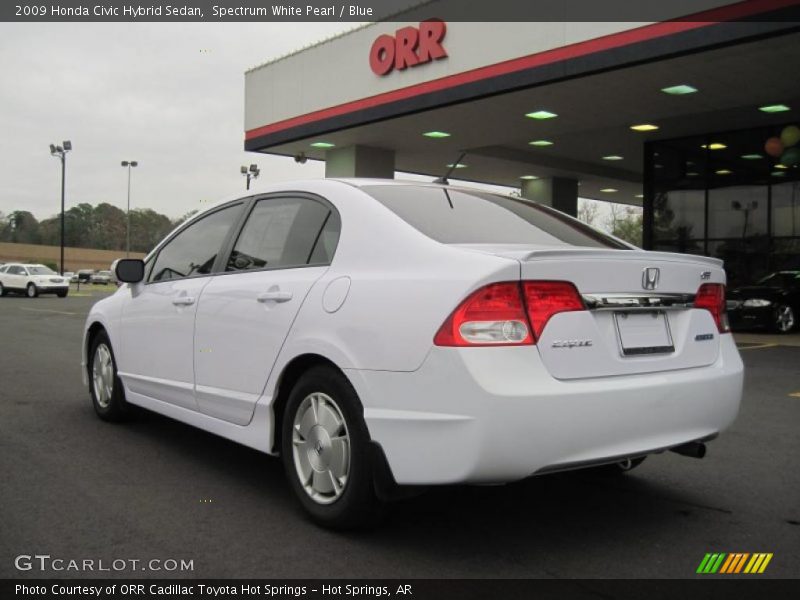 Spectrum White Pearl / Blue 2009 Honda Civic Hybrid Sedan