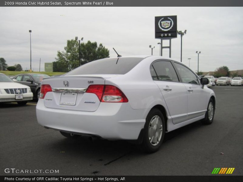 Spectrum White Pearl / Blue 2009 Honda Civic Hybrid Sedan