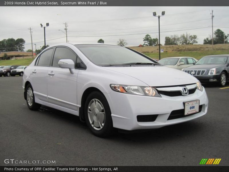 Spectrum White Pearl / Blue 2009 Honda Civic Hybrid Sedan