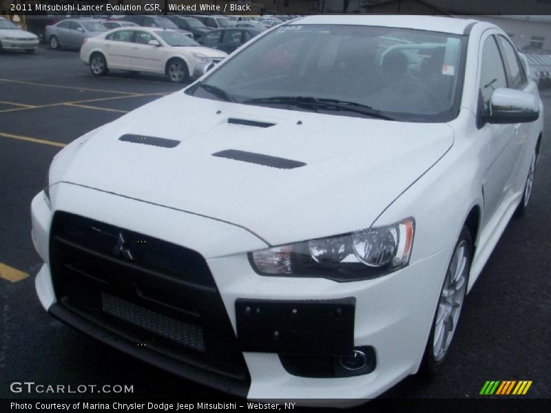 Wicked White / Black 2011 Mitsubishi Lancer Evolution GSR