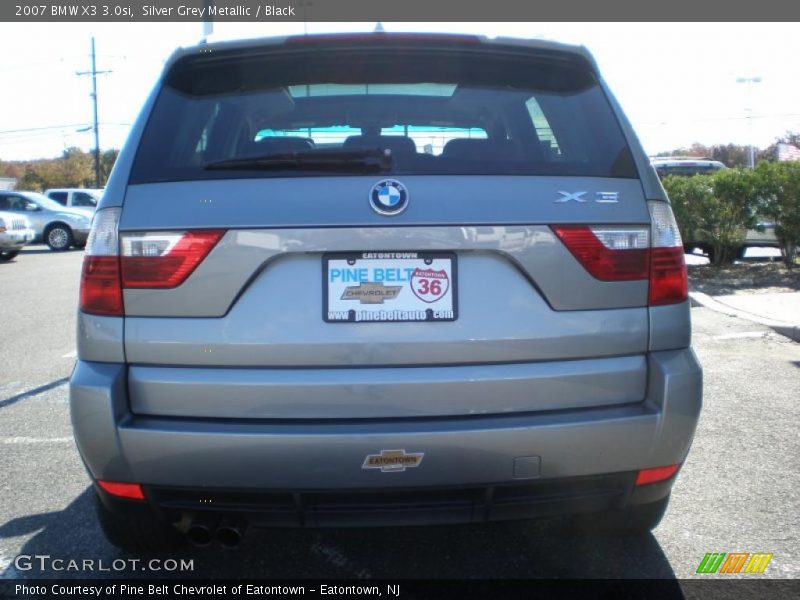 Silver Grey Metallic / Black 2007 BMW X3 3.0si