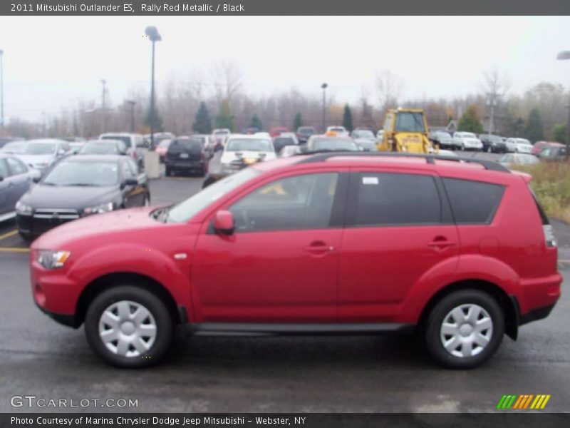 Rally Red Metallic / Black 2011 Mitsubishi Outlander ES