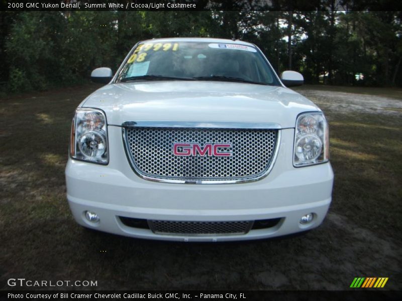 Summit White / Cocoa/Light Cashmere 2008 GMC Yukon Denali