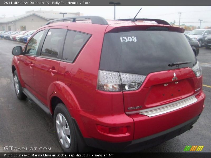 Rally Red Metallic / Black 2011 Mitsubishi Outlander ES