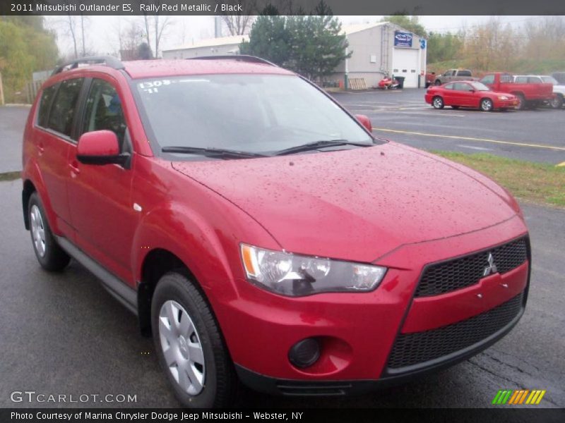 Rally Red Metallic / Black 2011 Mitsubishi Outlander ES