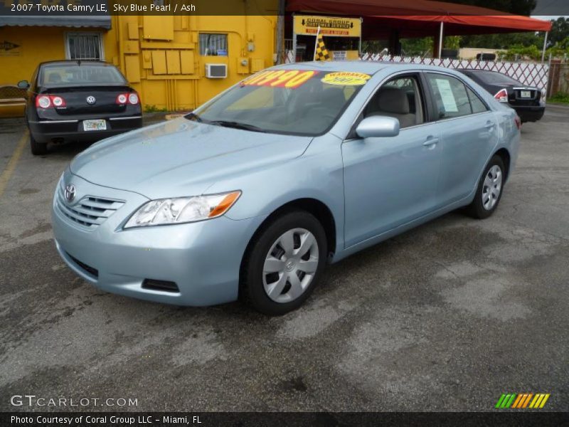 Sky Blue Pearl / Ash 2007 Toyota Camry LE
