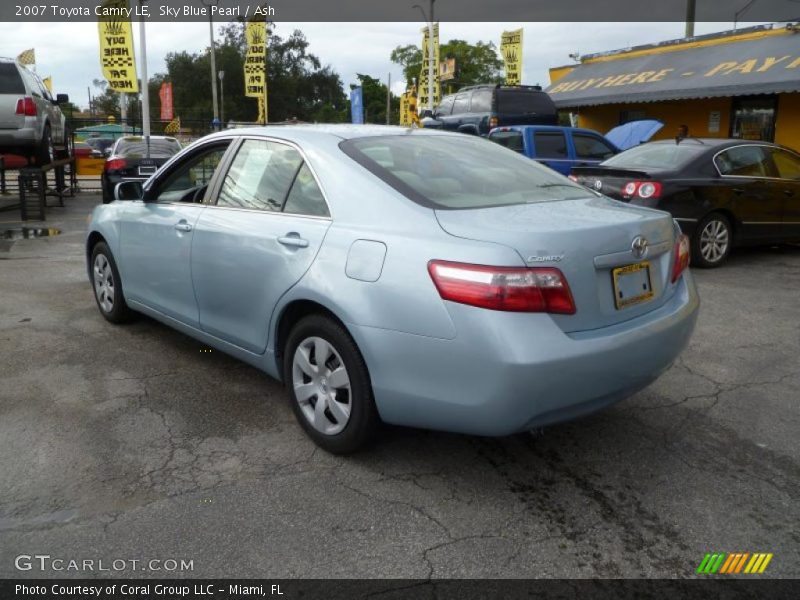 Sky Blue Pearl / Ash 2007 Toyota Camry LE