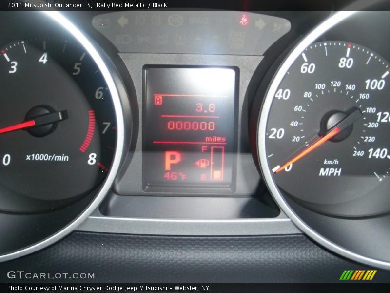 Rally Red Metallic / Black 2011 Mitsubishi Outlander ES