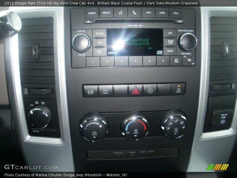 Brilliant Black Crystal Pearl / Dark Slate/Medium Graystone 2011 Dodge Ram 2500 HD Big Horn Crew Cab 4x4