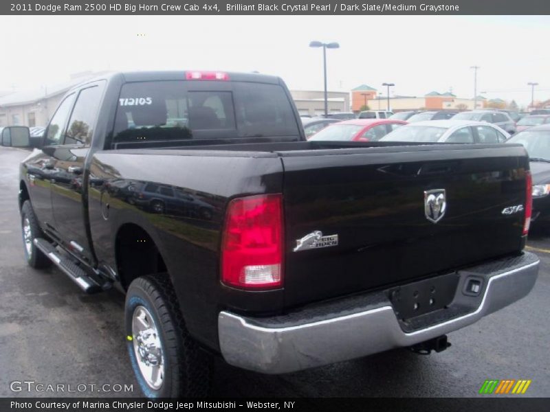 Brilliant Black Crystal Pearl / Dark Slate/Medium Graystone 2011 Dodge Ram 2500 HD Big Horn Crew Cab 4x4