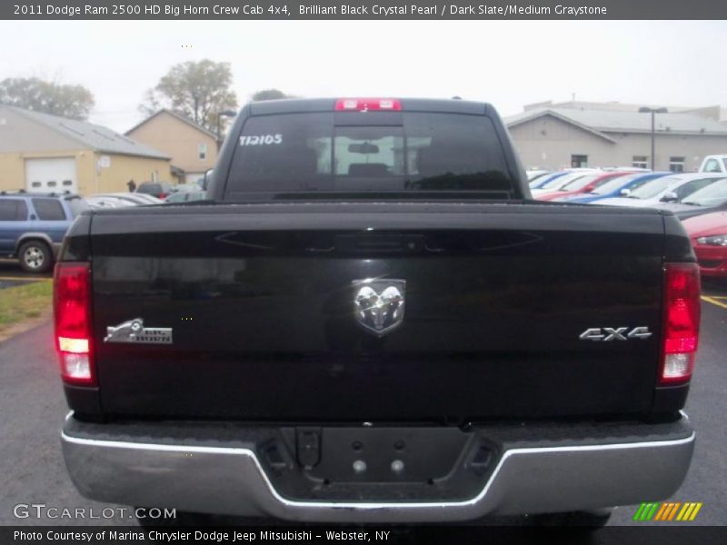 Brilliant Black Crystal Pearl / Dark Slate/Medium Graystone 2011 Dodge Ram 2500 HD Big Horn Crew Cab 4x4