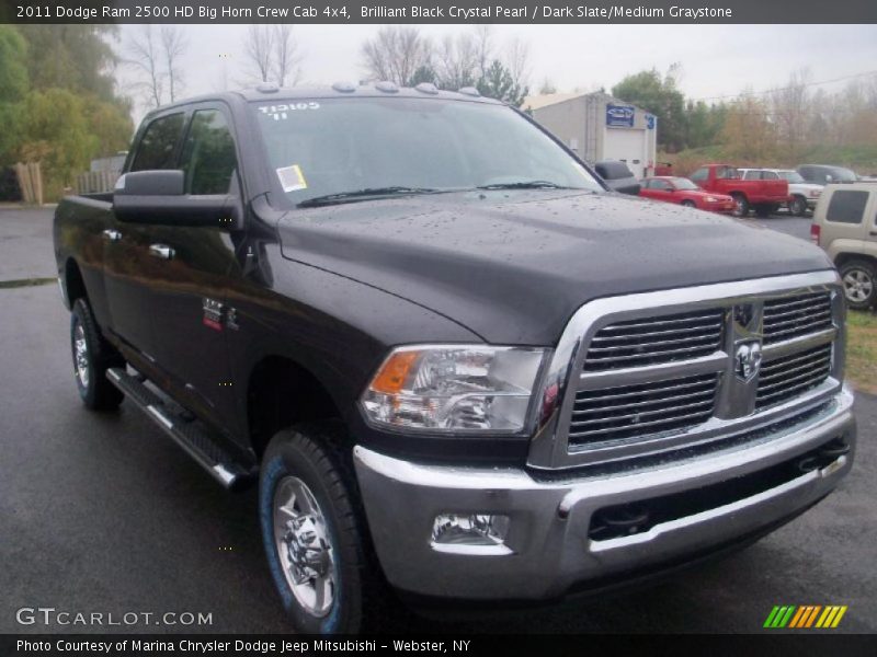 Brilliant Black Crystal Pearl / Dark Slate/Medium Graystone 2011 Dodge Ram 2500 HD Big Horn Crew Cab 4x4