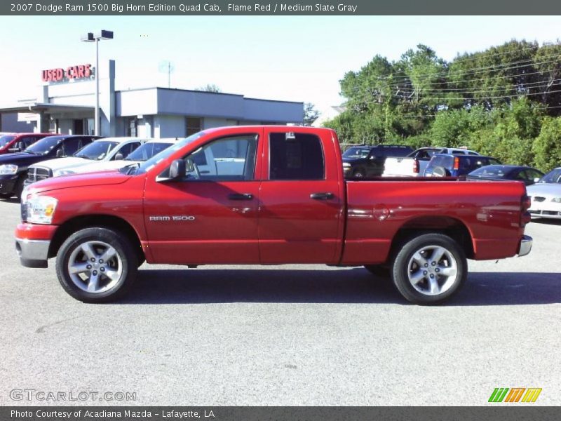 Flame Red / Medium Slate Gray 2007 Dodge Ram 1500 Big Horn Edition Quad Cab