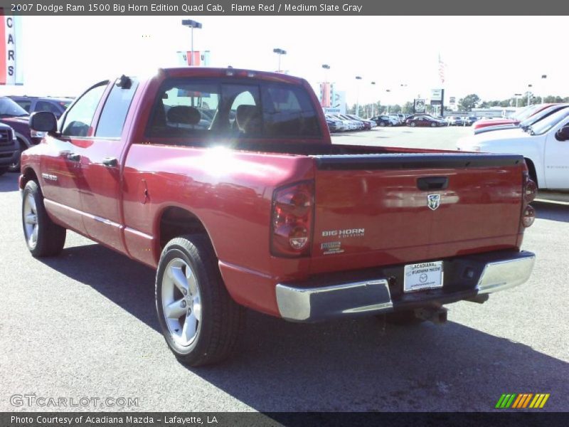 Flame Red / Medium Slate Gray 2007 Dodge Ram 1500 Big Horn Edition Quad Cab