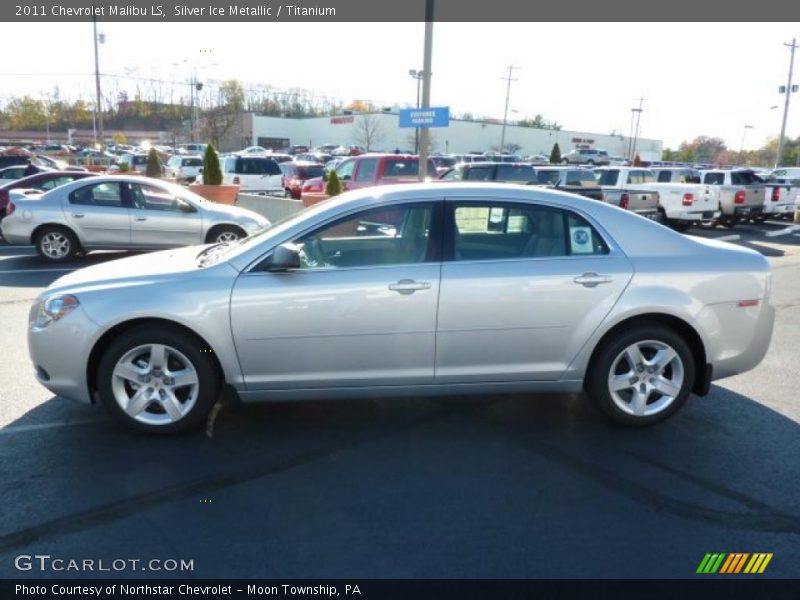 Silver Ice Metallic / Titanium 2011 Chevrolet Malibu LS