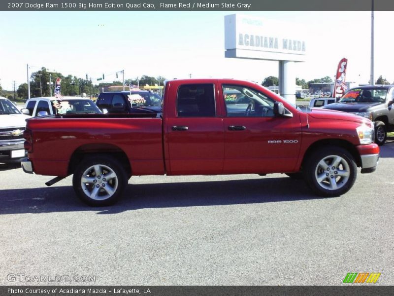Flame Red / Medium Slate Gray 2007 Dodge Ram 1500 Big Horn Edition Quad Cab