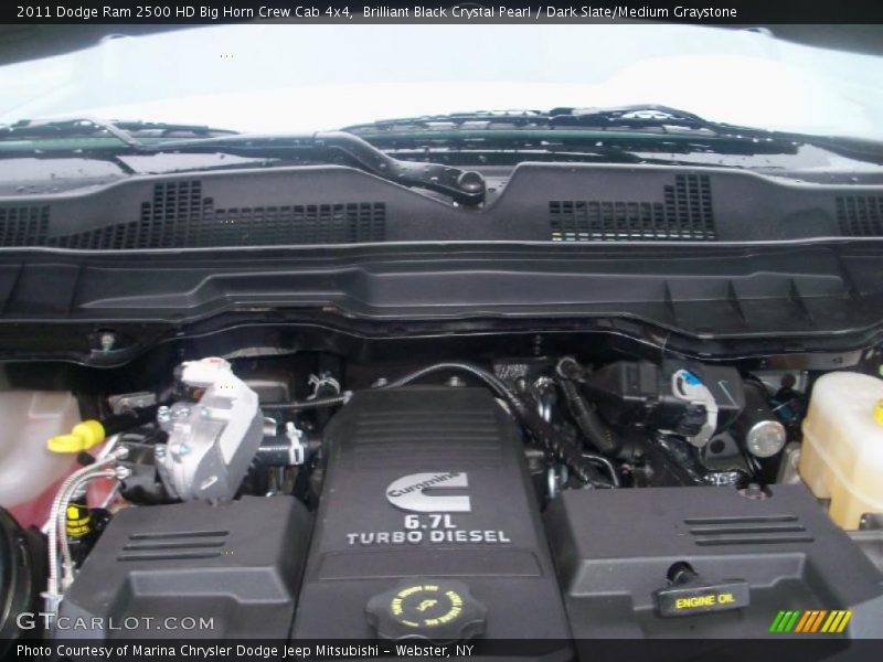 Brilliant Black Crystal Pearl / Dark Slate/Medium Graystone 2011 Dodge Ram 2500 HD Big Horn Crew Cab 4x4