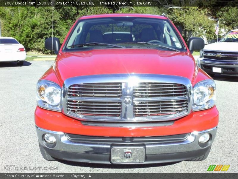 Flame Red / Medium Slate Gray 2007 Dodge Ram 1500 Big Horn Edition Quad Cab