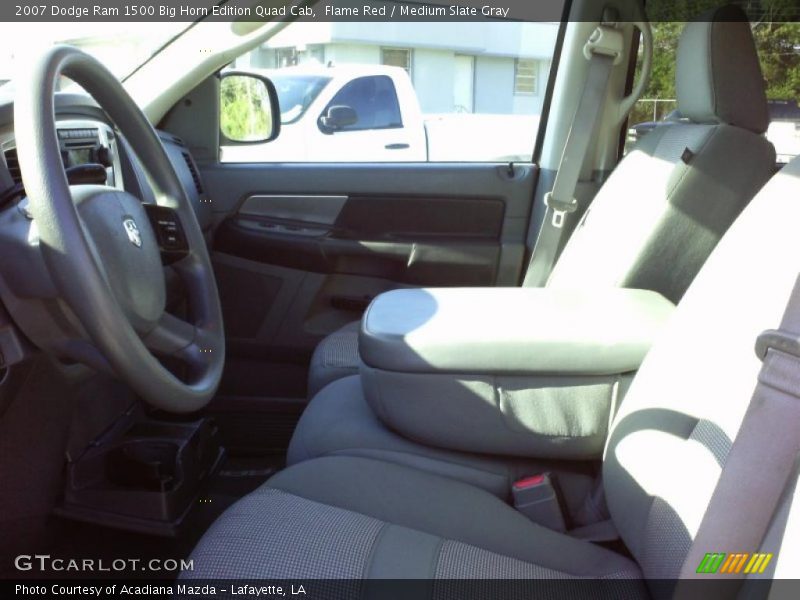 Flame Red / Medium Slate Gray 2007 Dodge Ram 1500 Big Horn Edition Quad Cab