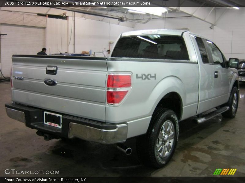 Brilliant Silver Metallic / Stone/Medium Stone 2009 Ford F150 XLT SuperCab 4x4