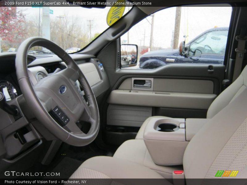 Brilliant Silver Metallic / Stone/Medium Stone 2009 Ford F150 XLT SuperCab 4x4