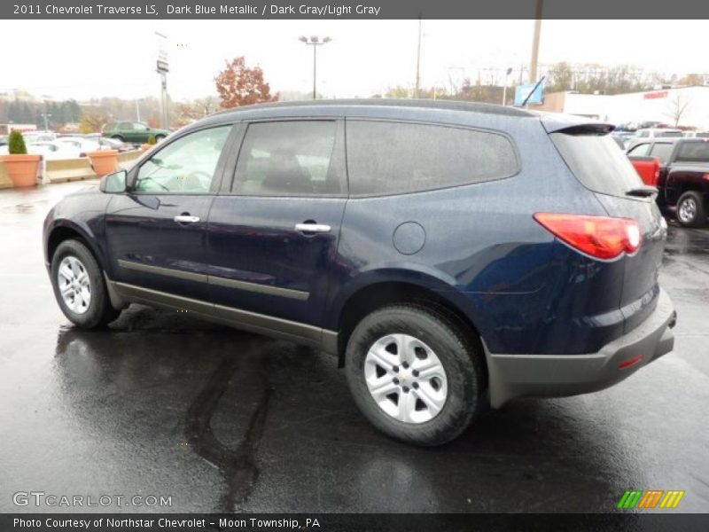 Dark Blue Metallic / Dark Gray/Light Gray 2011 Chevrolet Traverse LS