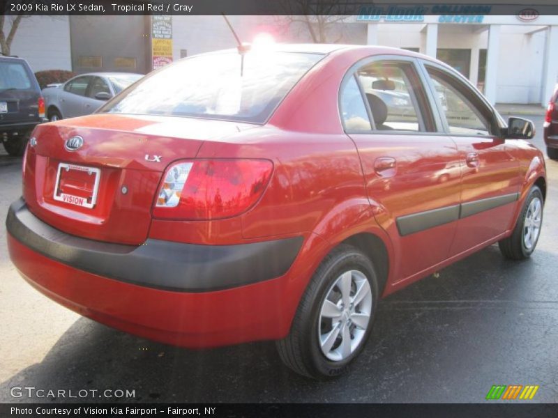 Tropical Red / Gray 2009 Kia Rio LX Sedan