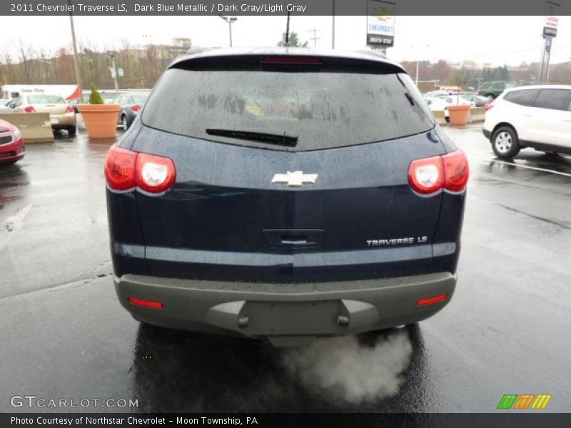 Dark Blue Metallic / Dark Gray/Light Gray 2011 Chevrolet Traverse LS