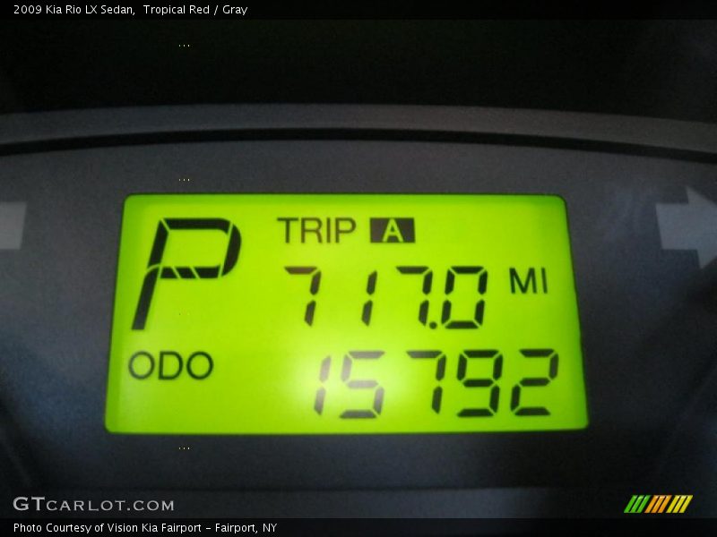 Tropical Red / Gray 2009 Kia Rio LX Sedan