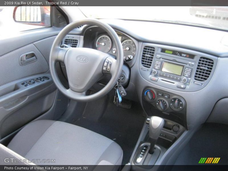 Tropical Red / Gray 2009 Kia Rio LX Sedan