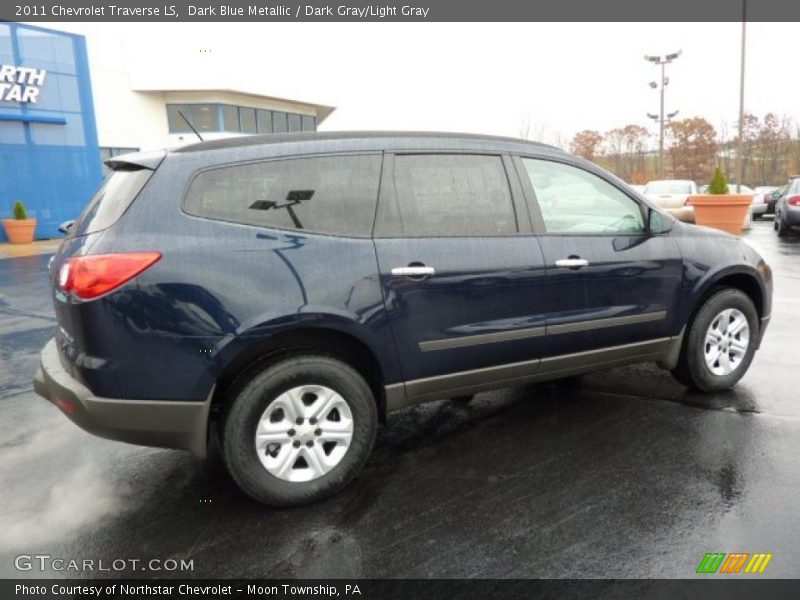 Dark Blue Metallic / Dark Gray/Light Gray 2011 Chevrolet Traverse LS