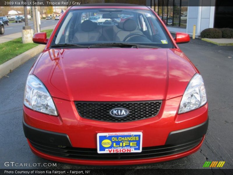 Tropical Red / Gray 2009 Kia Rio LX Sedan