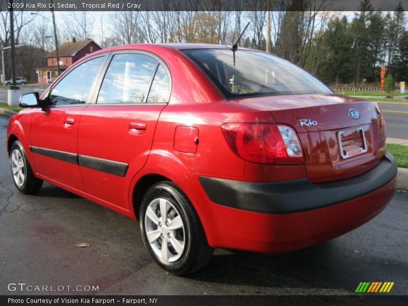 Tropical Red / Gray 2009 Kia Rio LX Sedan