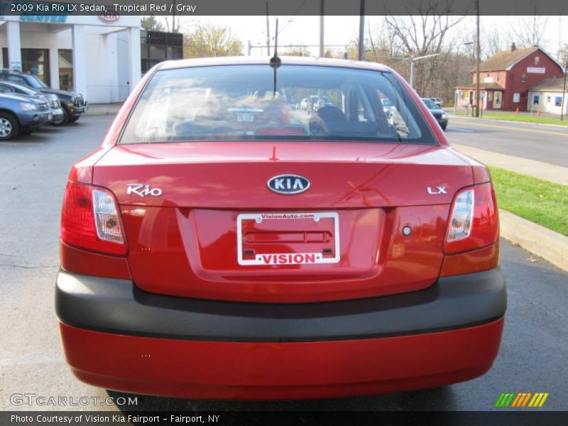 Tropical Red / Gray 2009 Kia Rio LX Sedan