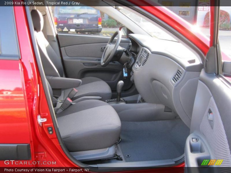 Tropical Red / Gray 2009 Kia Rio LX Sedan