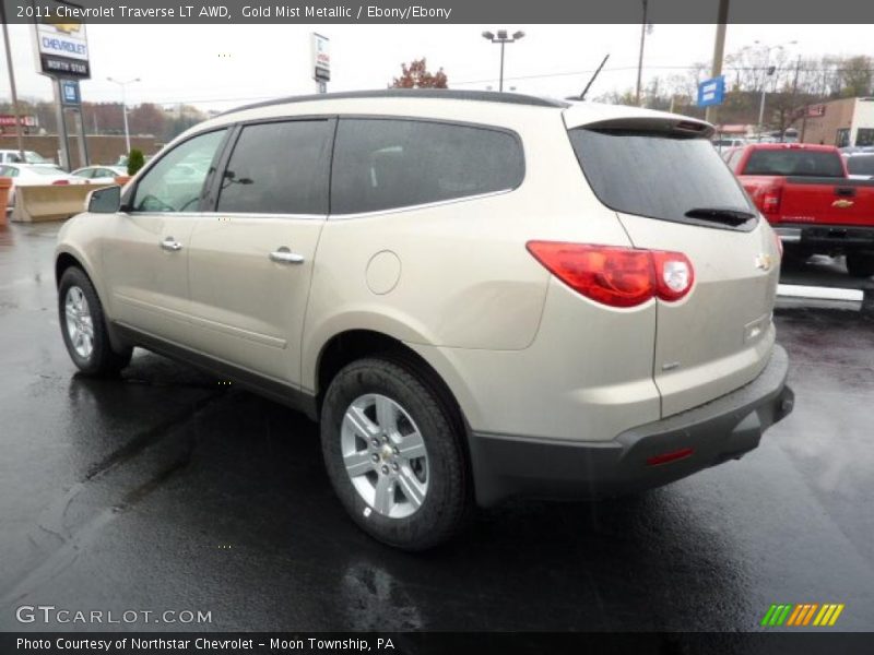Gold Mist Metallic / Ebony/Ebony 2011 Chevrolet Traverse LT AWD