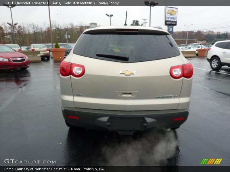 Gold Mist Metallic / Ebony/Ebony 2011 Chevrolet Traverse LT AWD