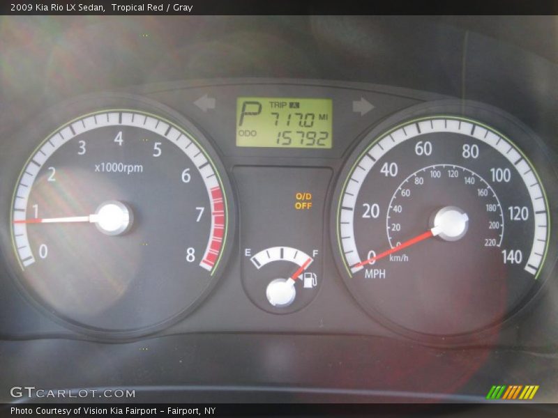 Tropical Red / Gray 2009 Kia Rio LX Sedan