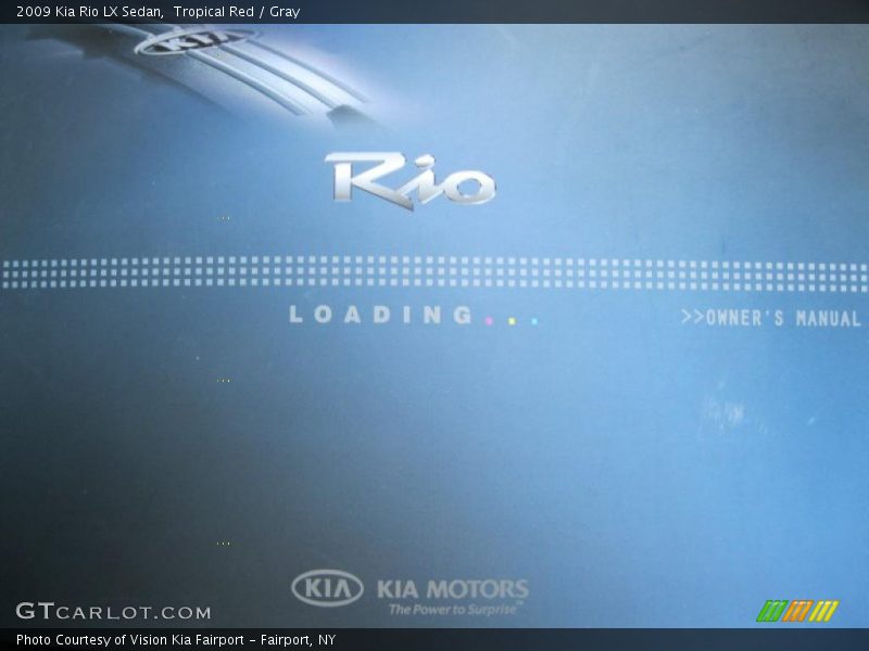 Tropical Red / Gray 2009 Kia Rio LX Sedan