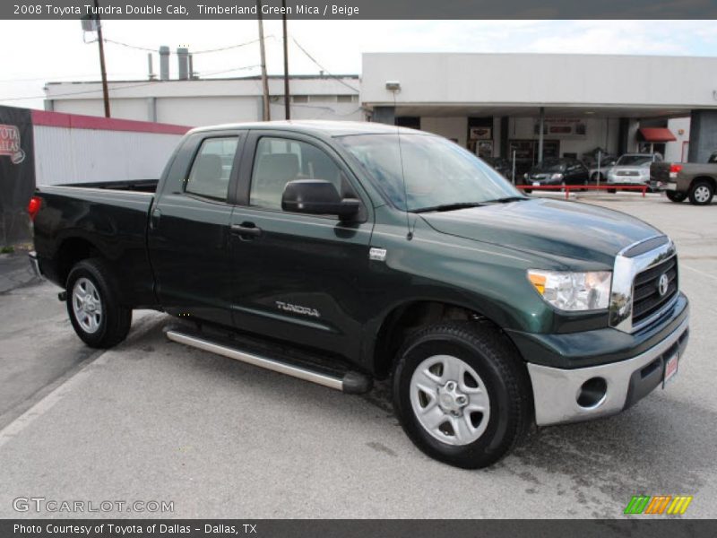 Timberland Green Mica / Beige 2008 Toyota Tundra Double Cab