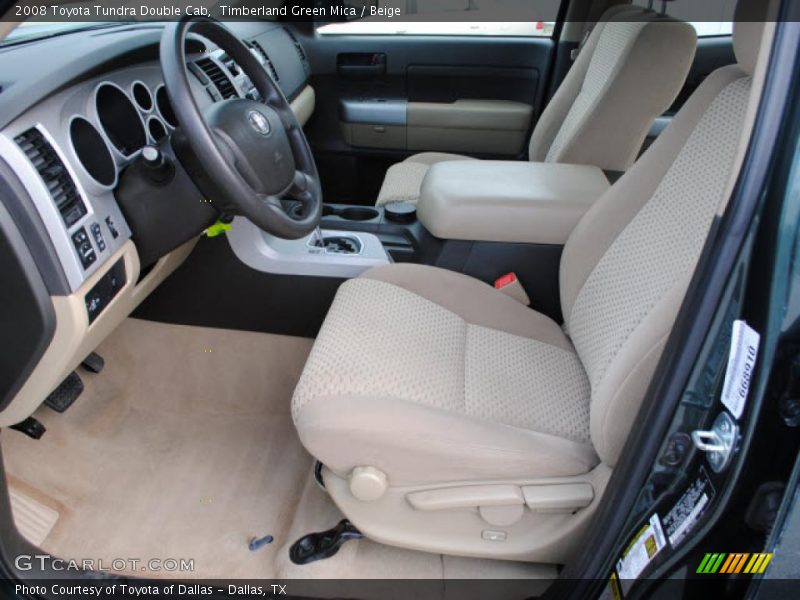 Timberland Green Mica / Beige 2008 Toyota Tundra Double Cab