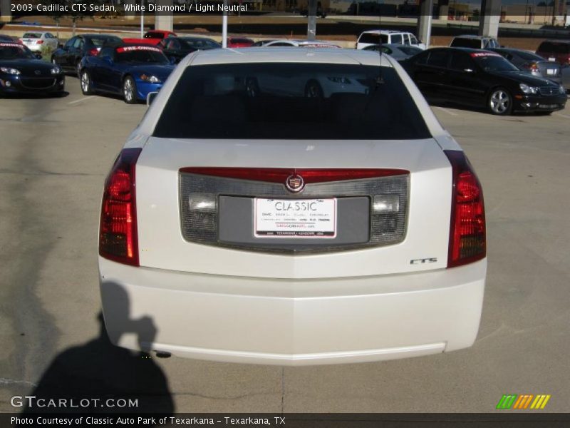 White Diamond / Light Neutral 2003 Cadillac CTS Sedan