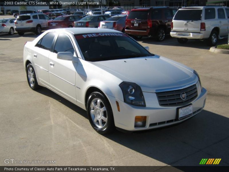 White Diamond / Light Neutral 2003 Cadillac CTS Sedan